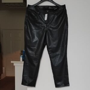 NWT! Banana Republic High Rise Black Faux Leather  Pants!